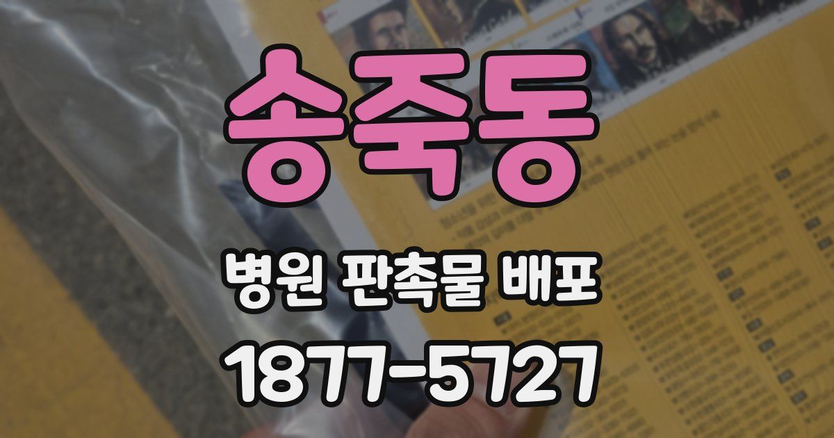 송죽동 병원 판촉물 배포