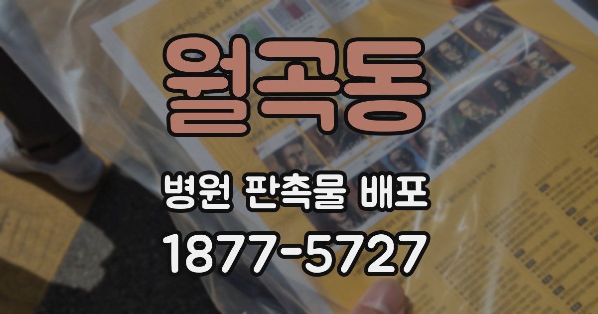월곡동 병원 판촉물 배포