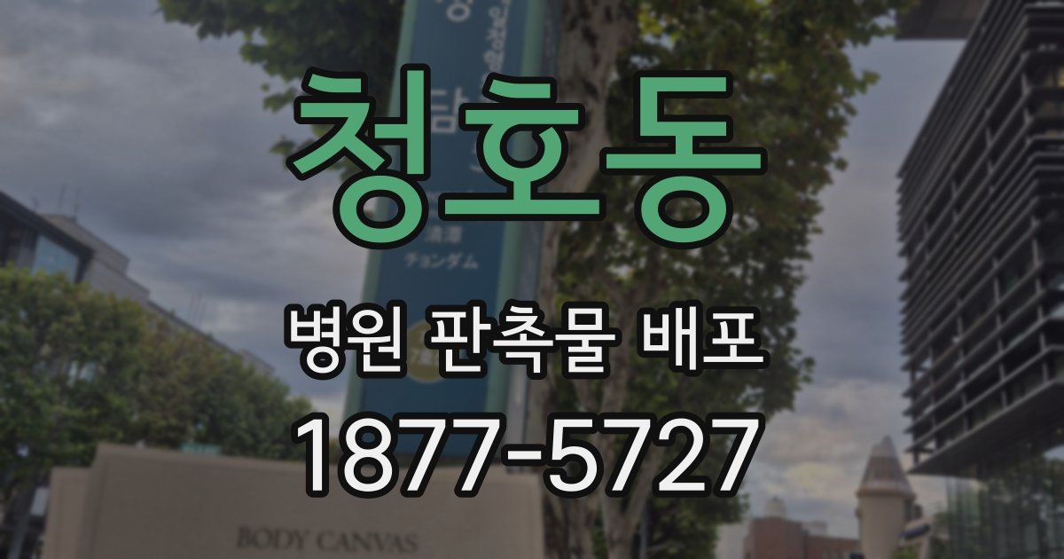 청호동 병원 판촉물 배포