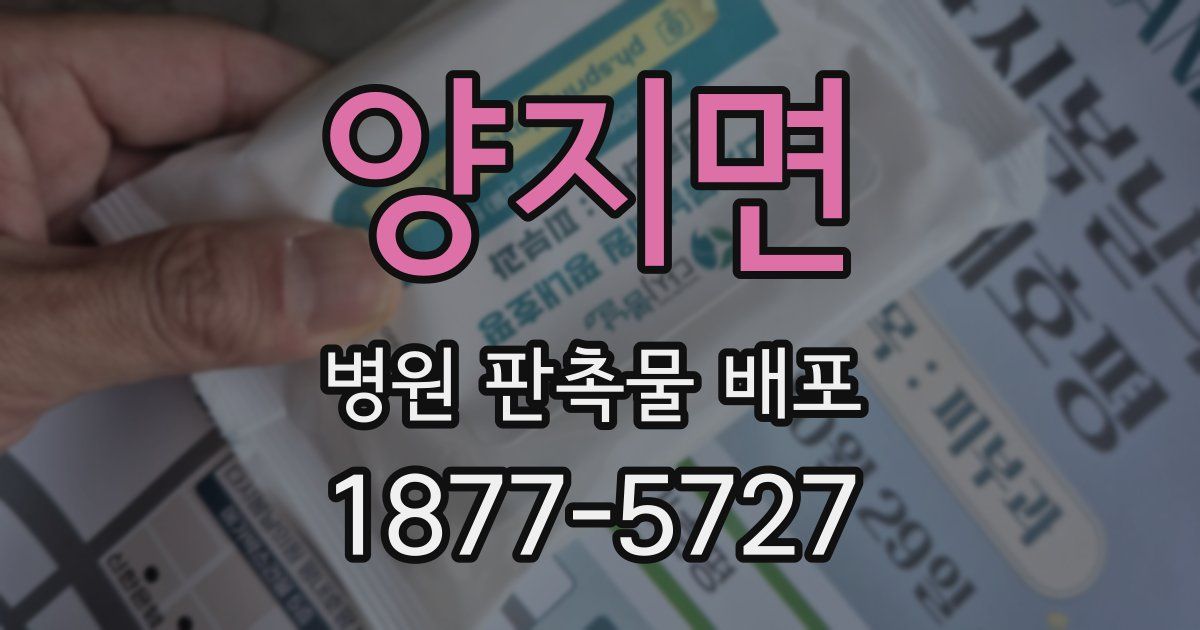 양지면 병원 판촉물 배포