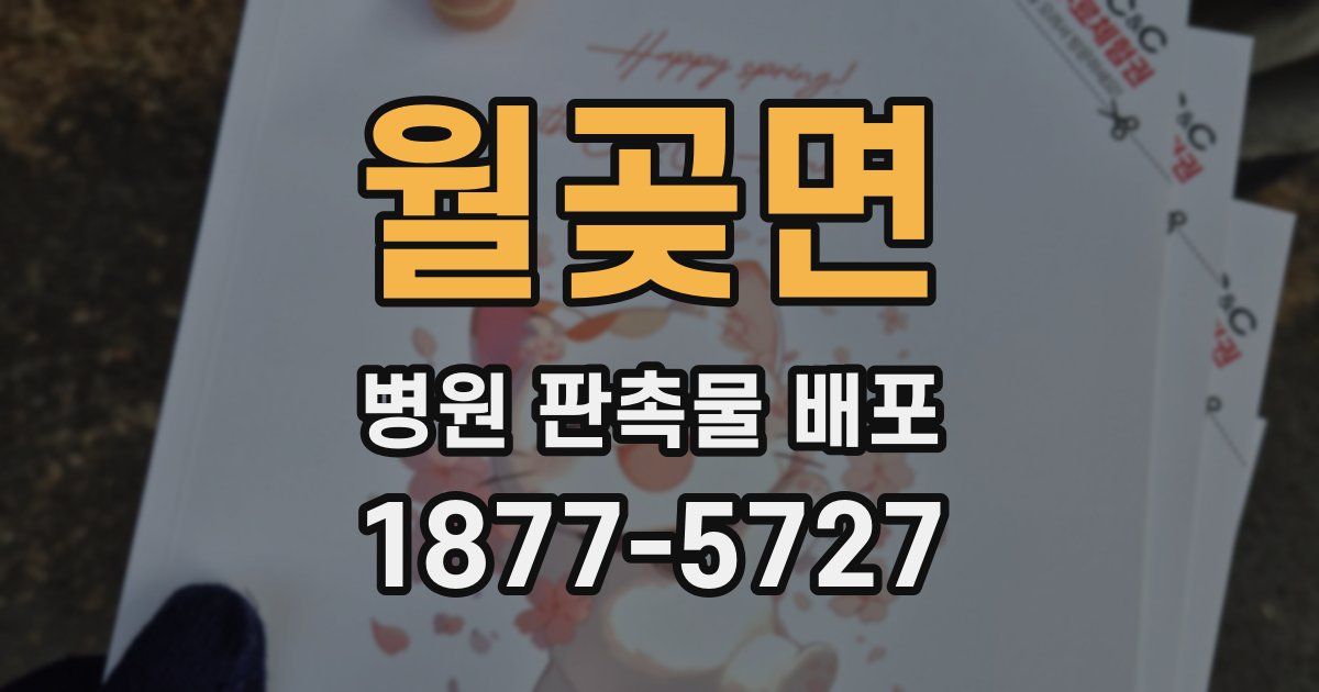 월곶면 병원 판촉물 배포