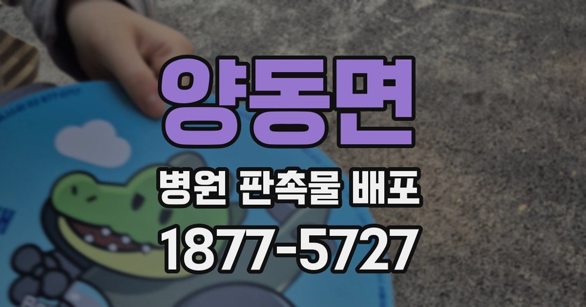양동면 병원 판촉물 배포