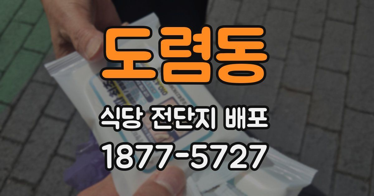 도렴동 식당 전단지 배포