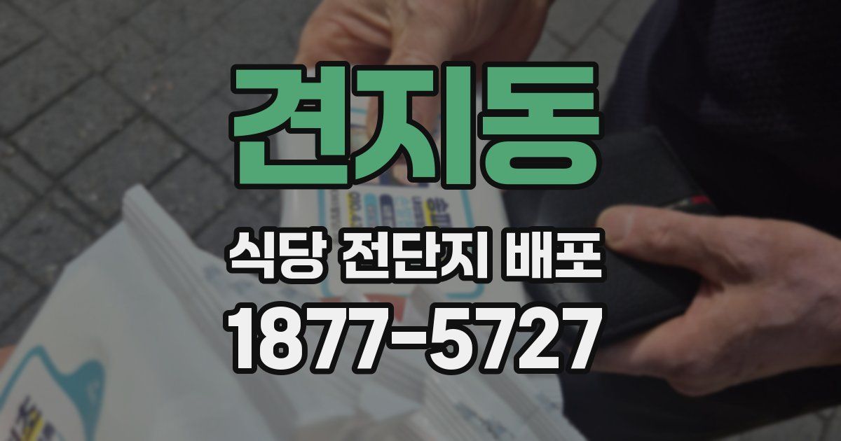 견지동 식당 전단지 배포