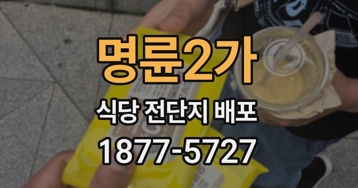 명륜2가 식당 전단지 배포