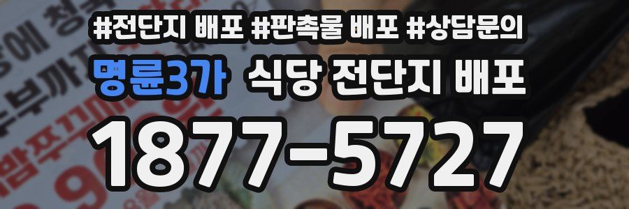 명륜3가 식당 전단지 배포