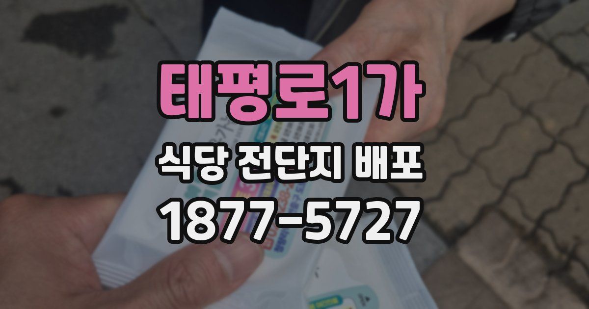 태평로1가 식당 전단지 배포