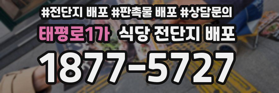 태평로1가 식당 전단지 배포