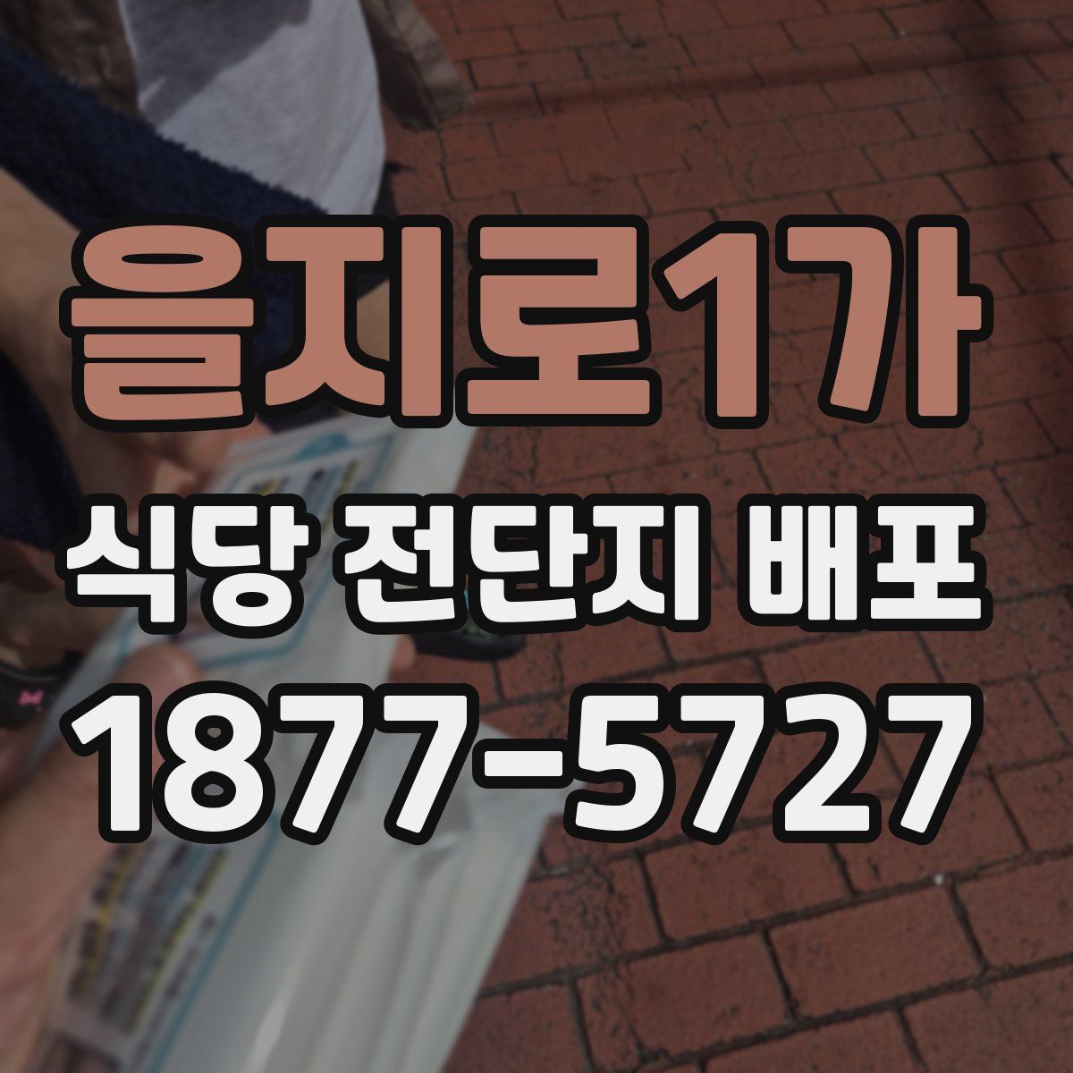 을지로1가 식당 전단지 배포