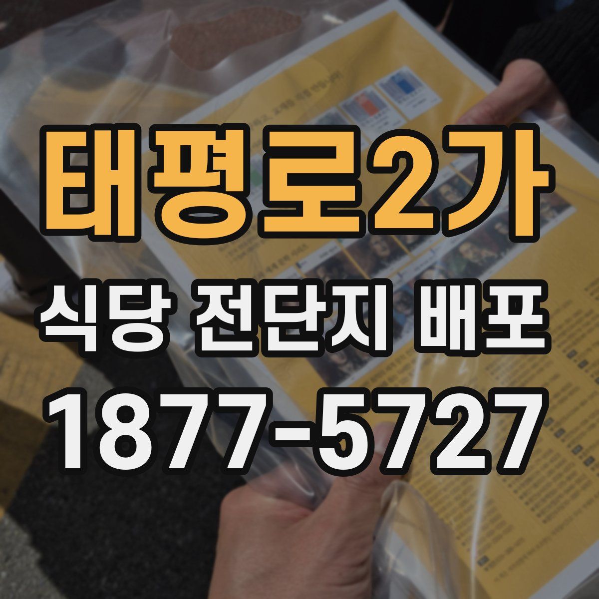 태평로2가 식당 전단지 배포