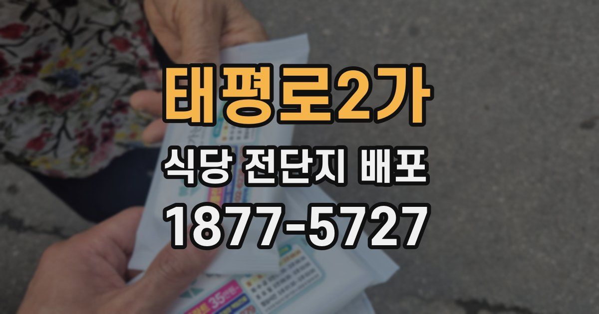 태평로2가 식당 전단지 배포