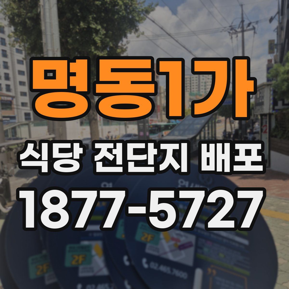 명동1가 식당 전단지 배포