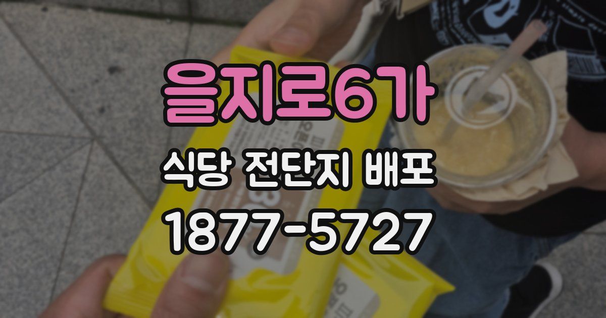 을지로6가 식당 전단지 배포