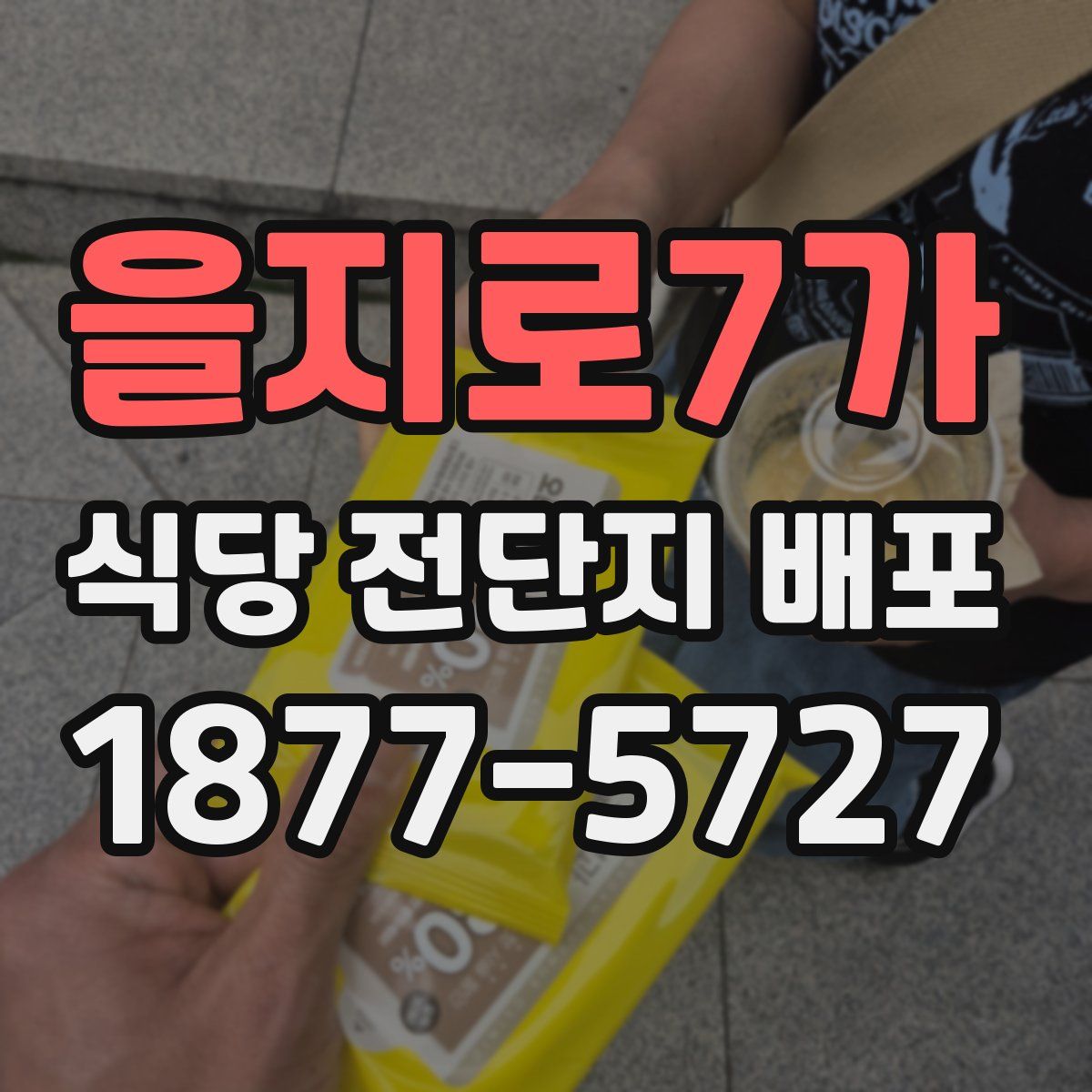 을지로7가 식당 전단지 배포