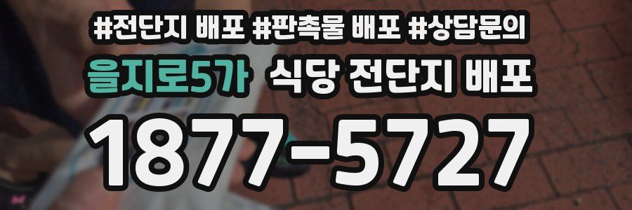 을지로5가 식당 전단지 배포