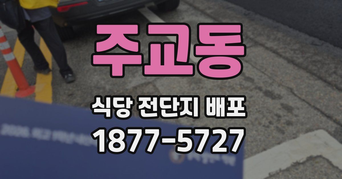 주교동 식당 전단지 배포
