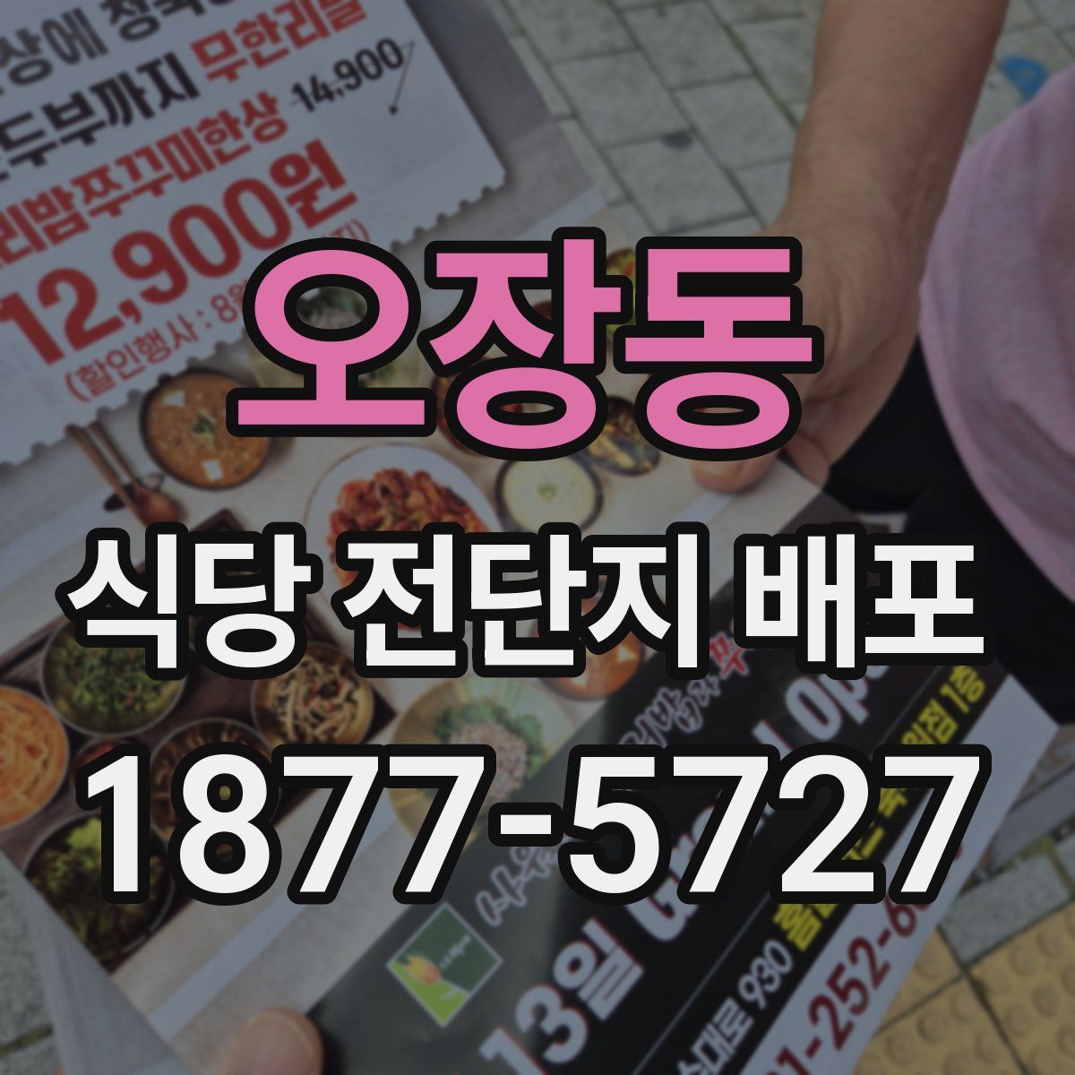 오장동 식당 전단지 배포