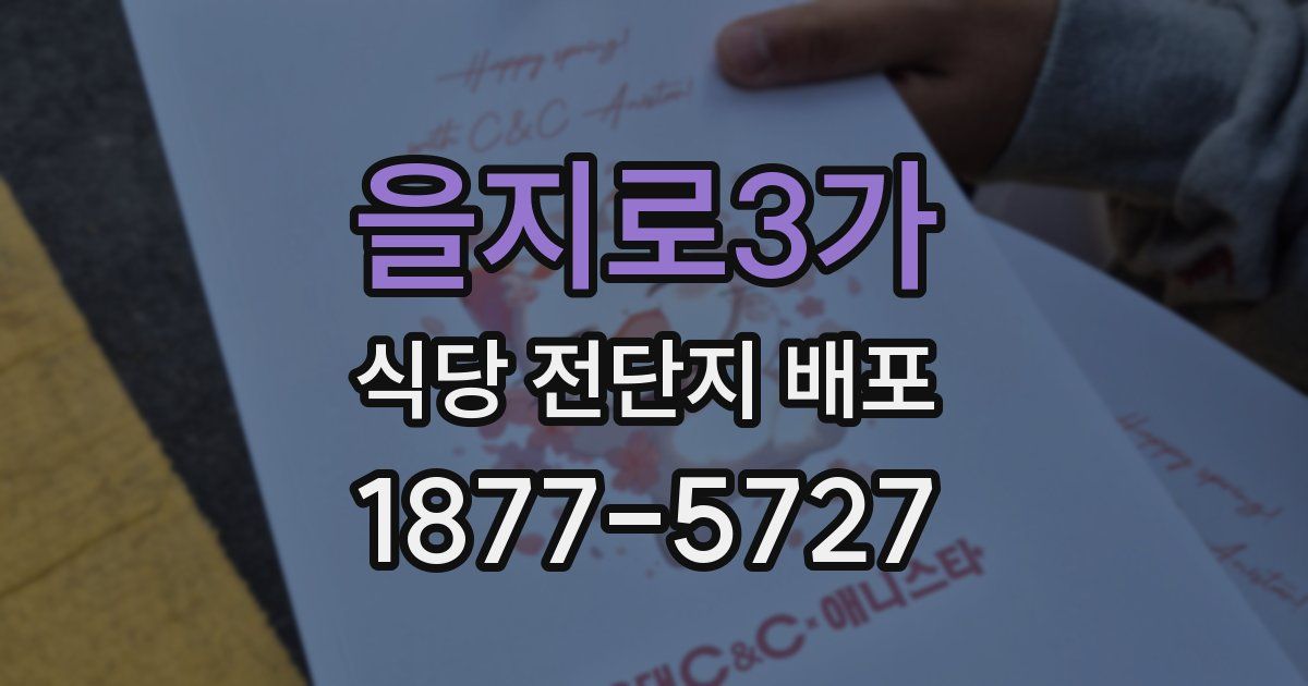 을지로3가 식당 전단지 배포