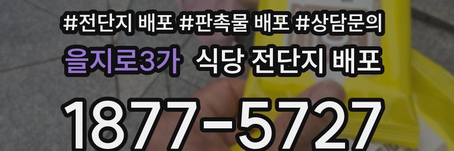 을지로3가 식당 전단지 배포
