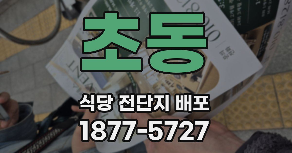 초동 식당 전단지 배포