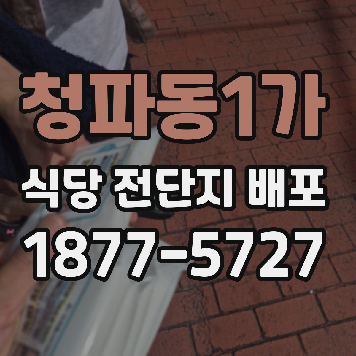 청파동1가 식당 전단지 배포