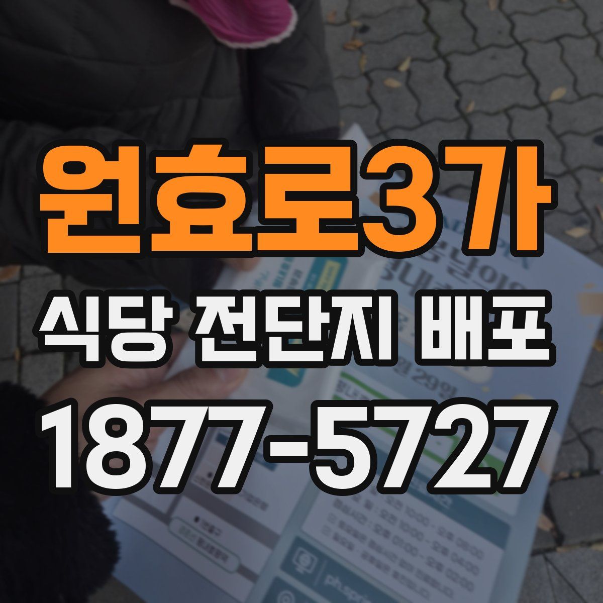 원효로3가 식당 전단지 배포