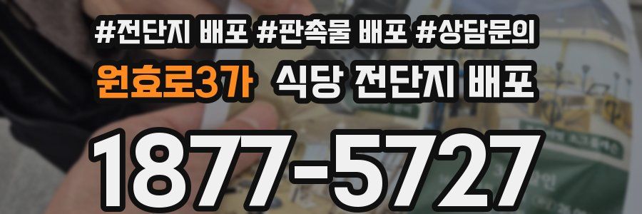 원효로3가 식당 전단지 배포