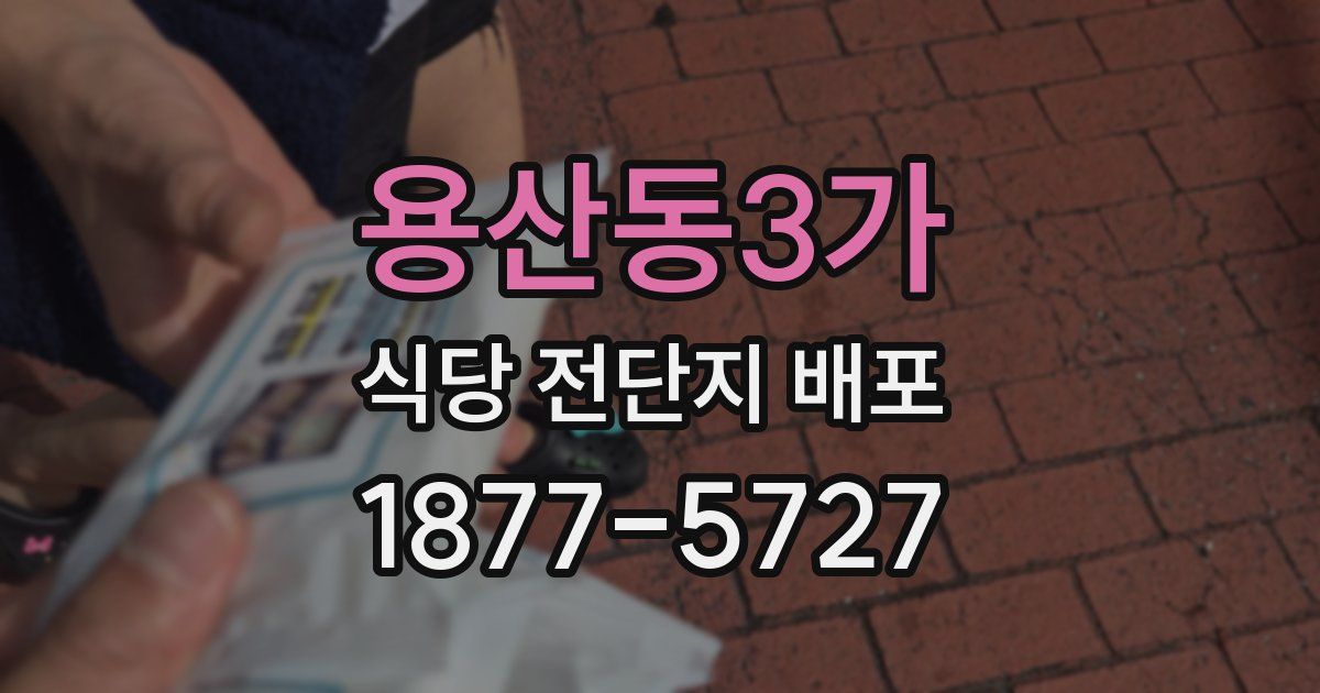 용산동3가 식당 전단지 배포