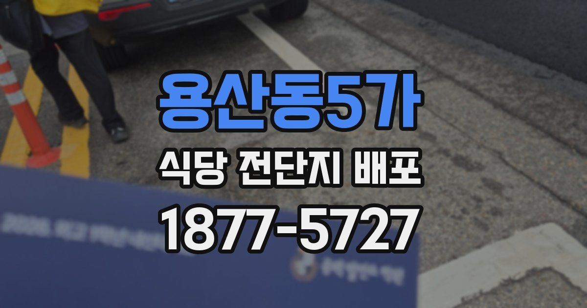 용산동5가 식당 전단지 배포