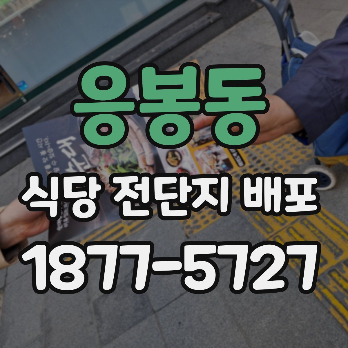 응봉동 식당 전단지 배포
