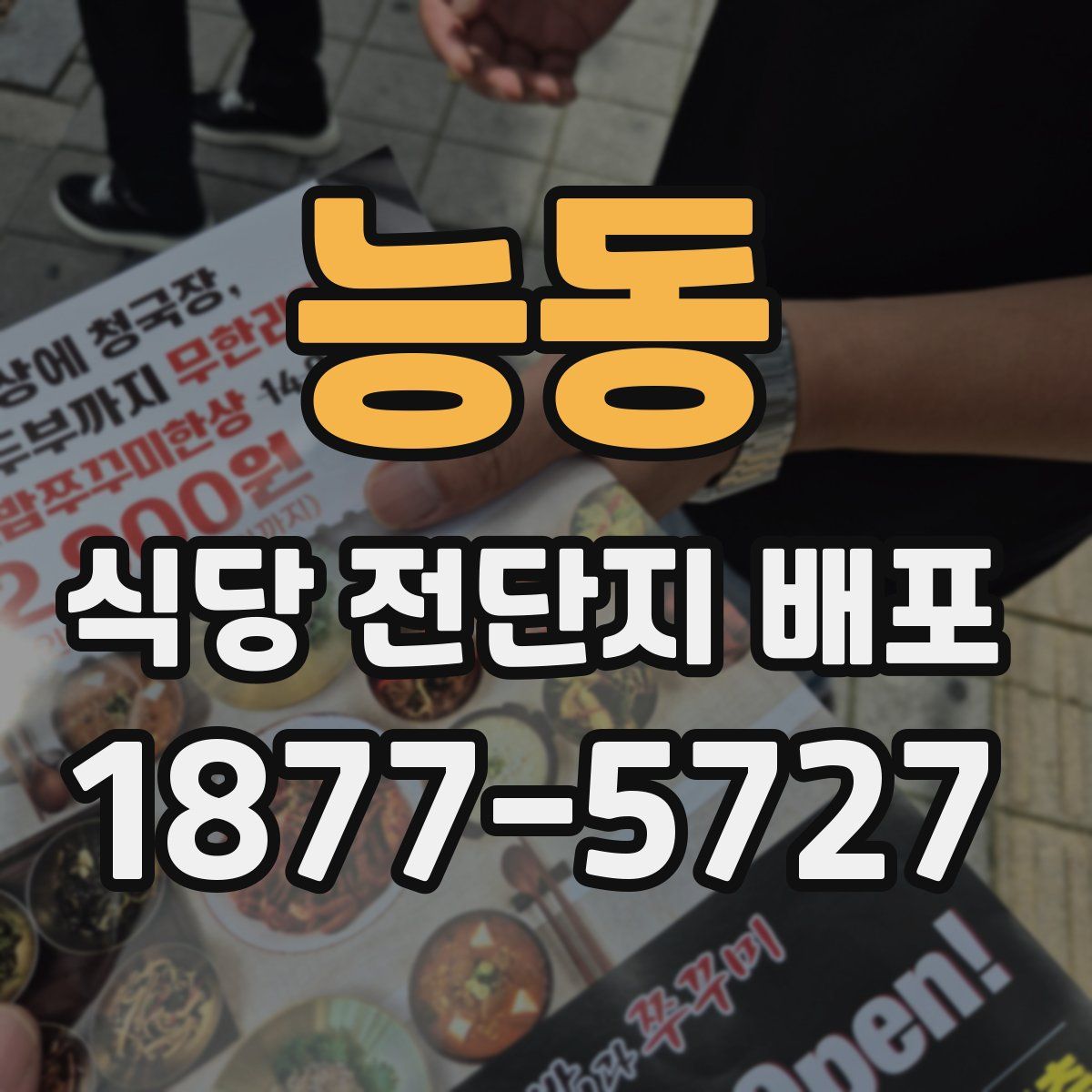 능동 식당 전단지 배포