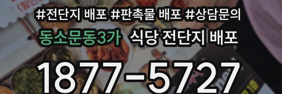 동소문동3가 식당 전단지 배포