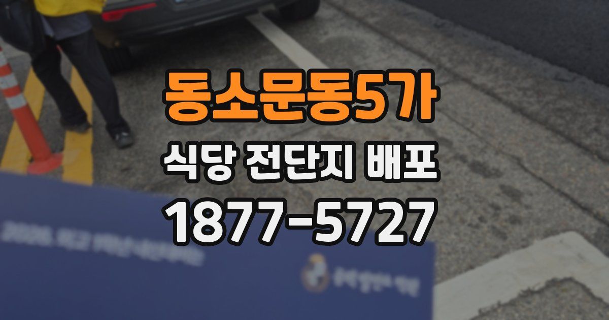 동소문동5가 식당 전단지 배포