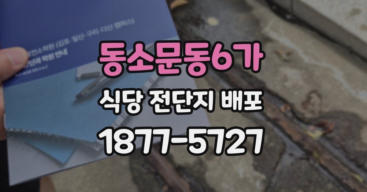 동소문동6가 식당 전단지 배포
