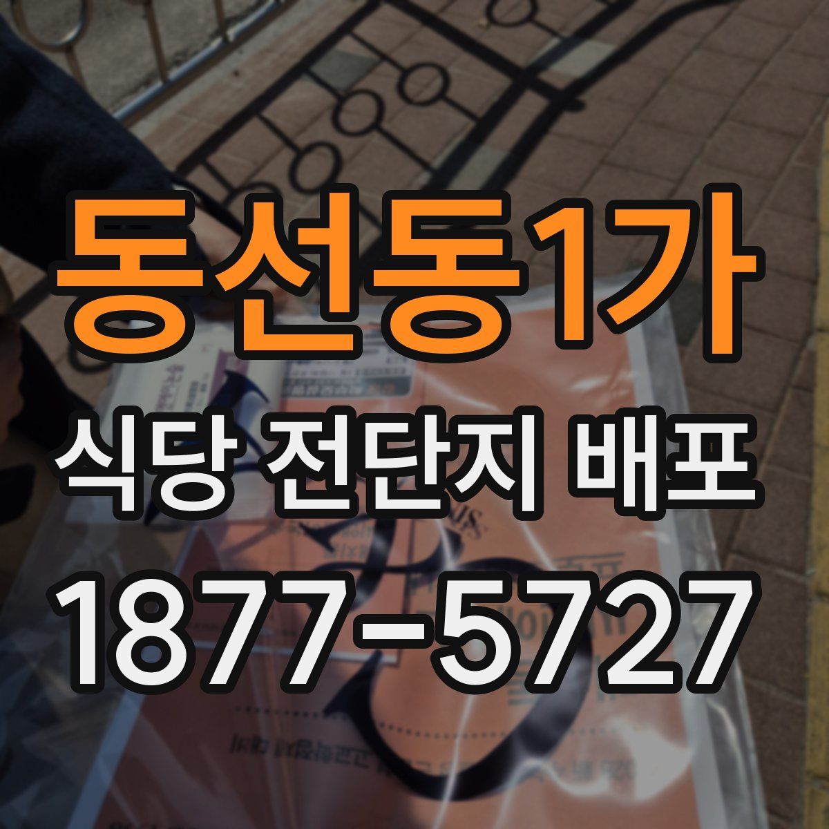 동선동1가 식당 전단지 배포