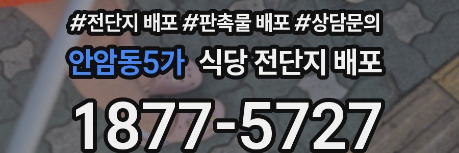 안암동5가 식당 전단지 배포