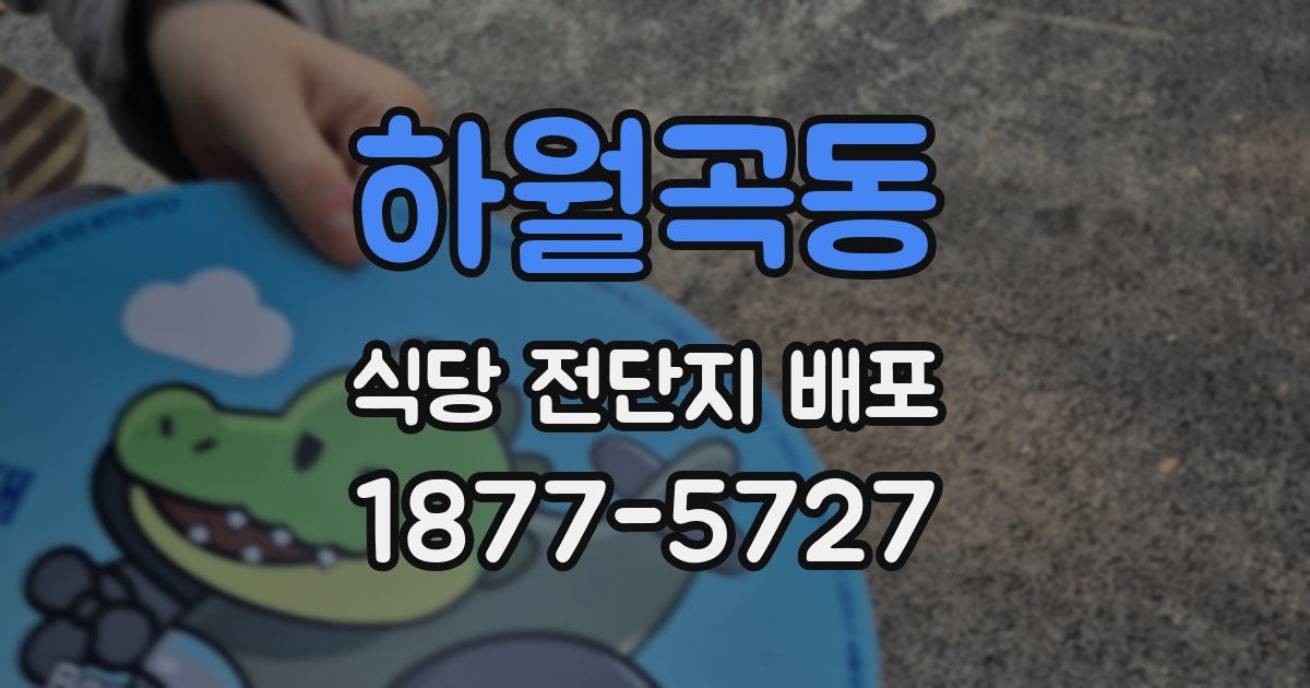 하월곡동 식당 전단지 배포