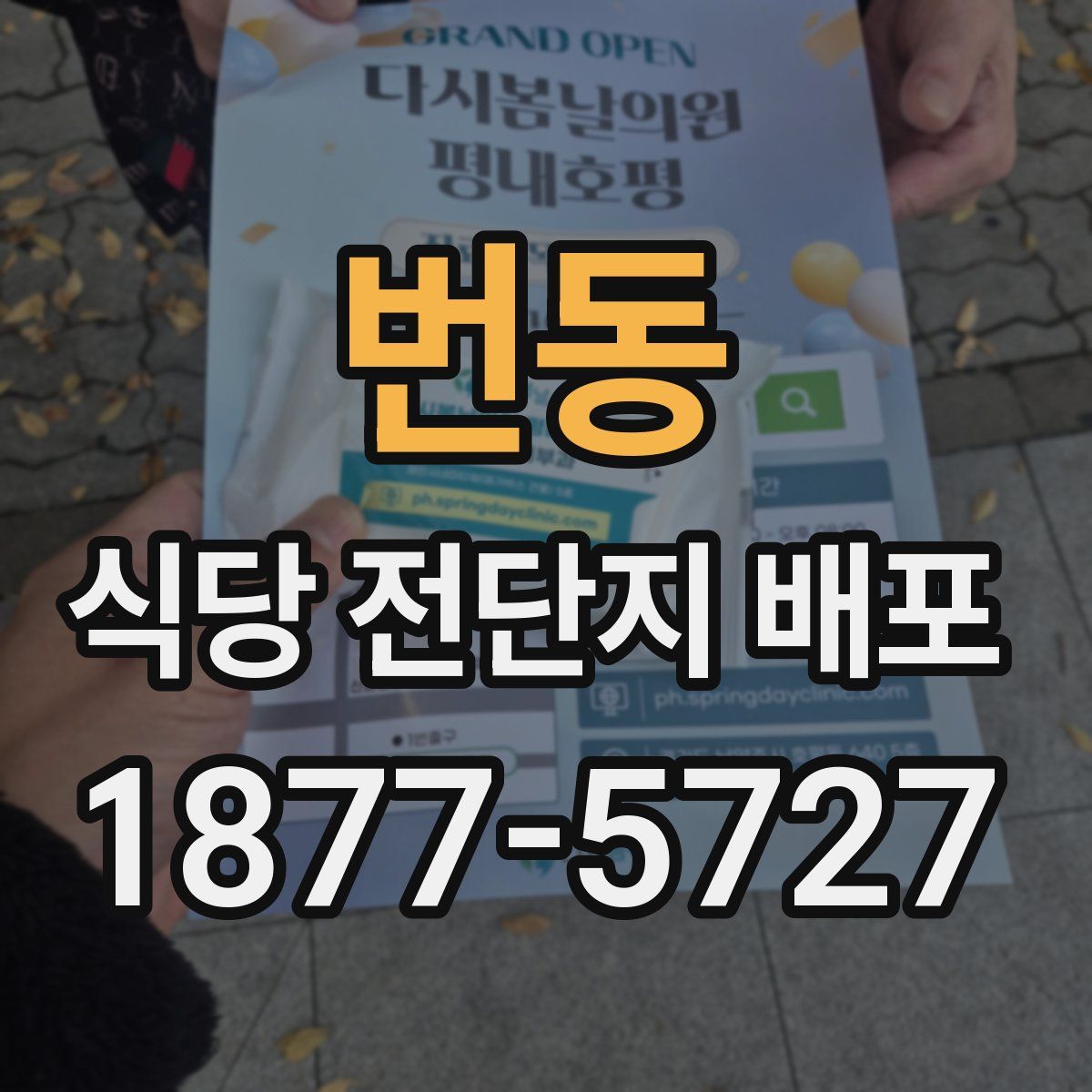 번동 식당 전단지 배포