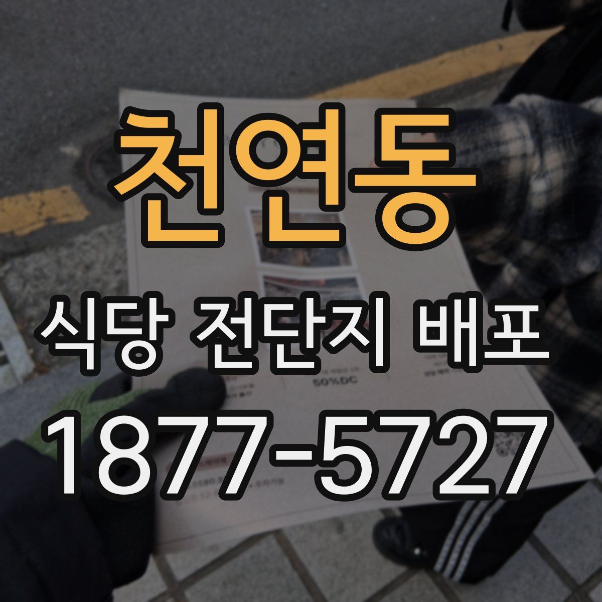 천연동 식당 전단지 배포