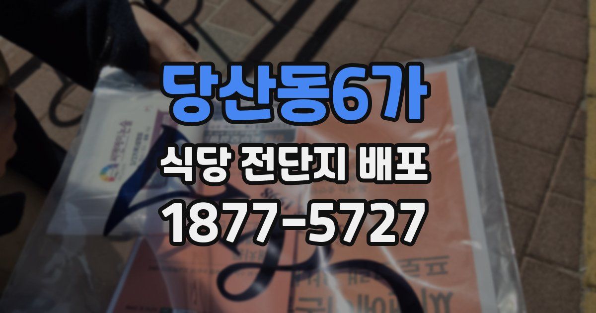 당산동6가 식당 전단지 배포