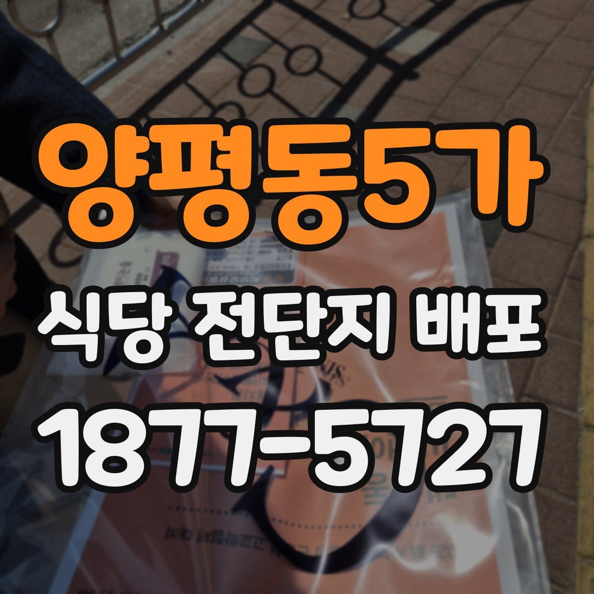 양평동5가 식당 전단지 배포