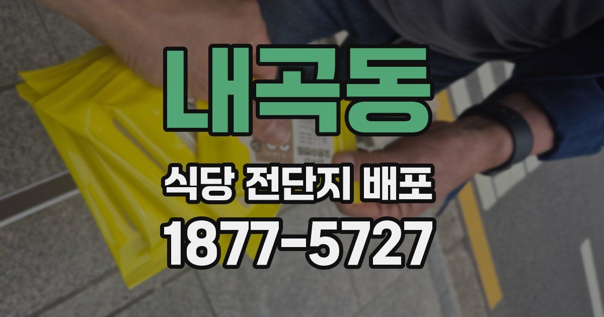 내곡동 식당 전단지 배포