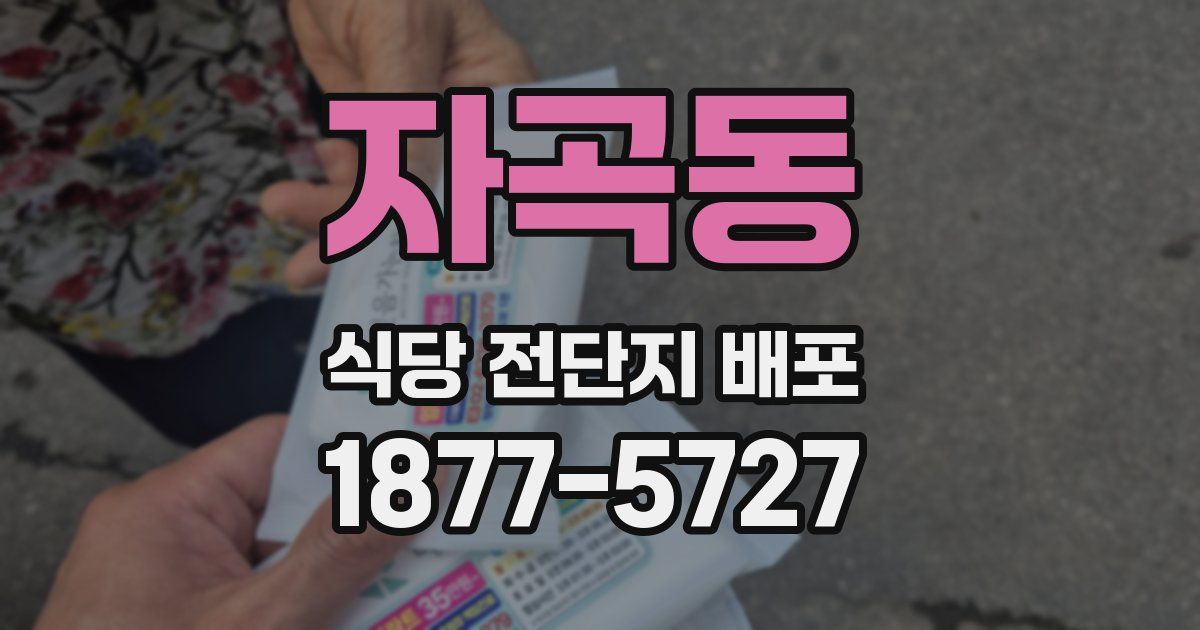 자곡동 식당 전단지 배포