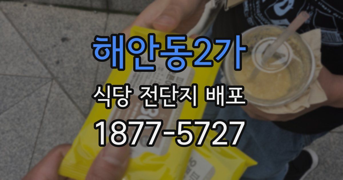 해안동2가 식당 전단지 배포