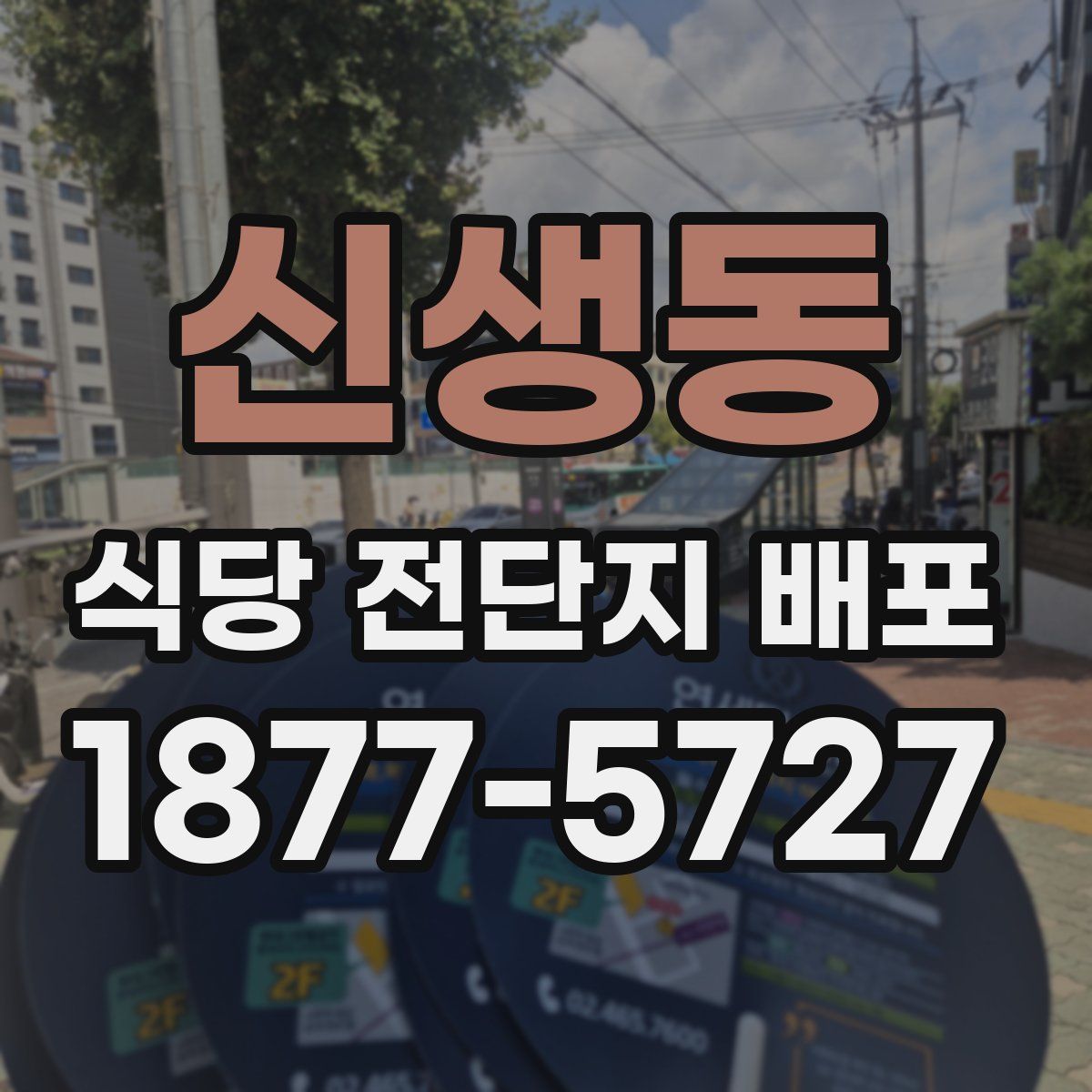 신생동 식당 전단지 배포