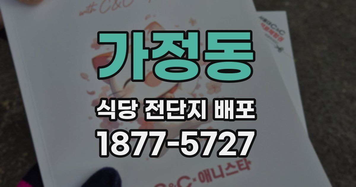 가정동 식당 전단지 배포