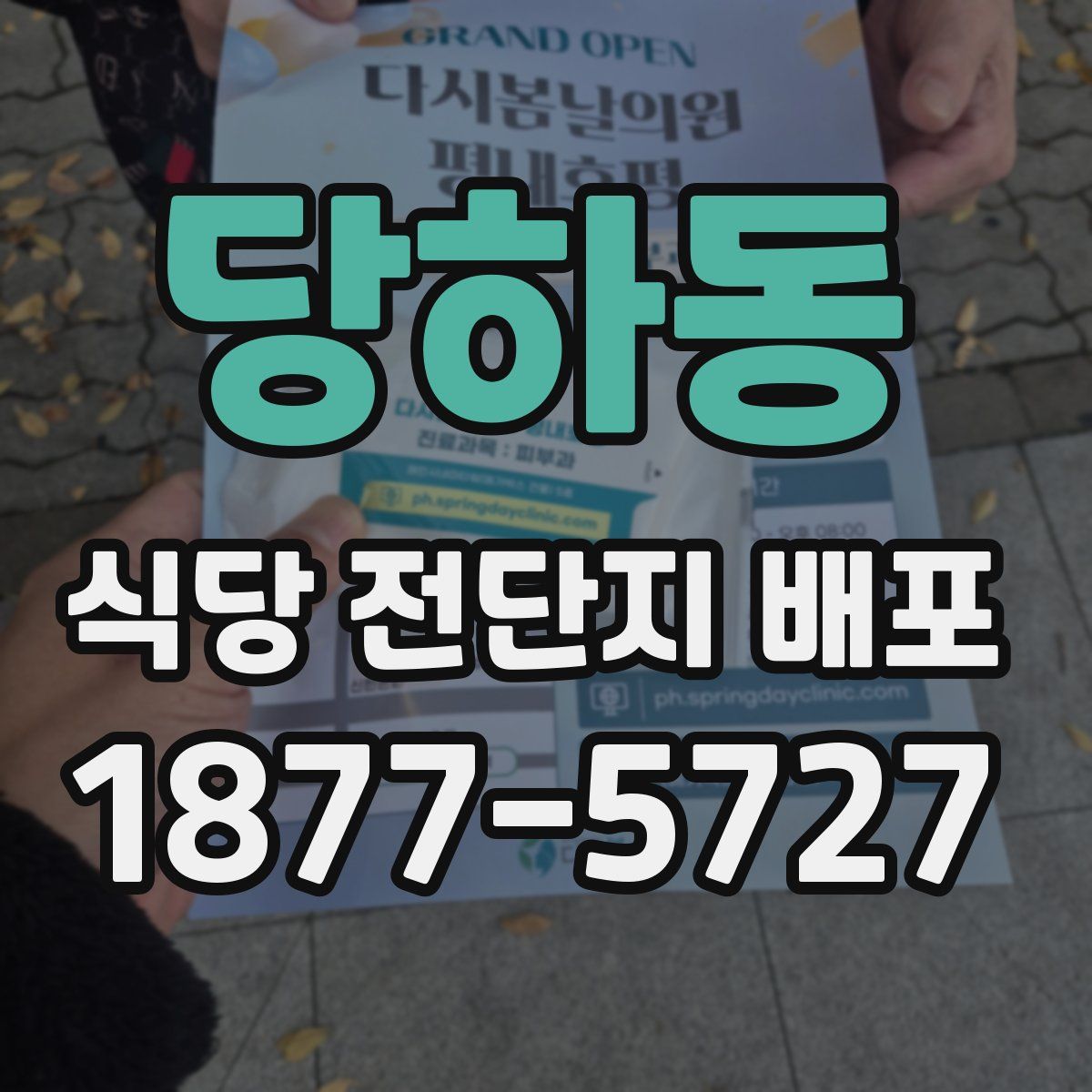 당하동 식당 전단지 배포