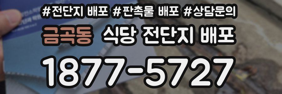 금곡동 식당 전단지 배포