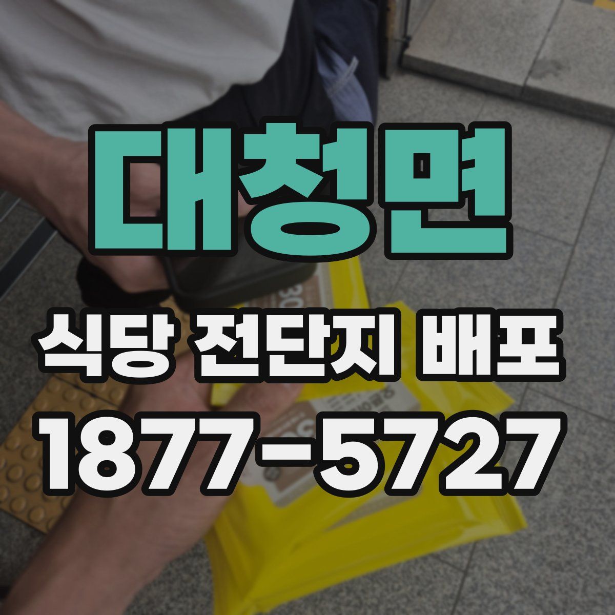 대청면 식당 전단지 배포