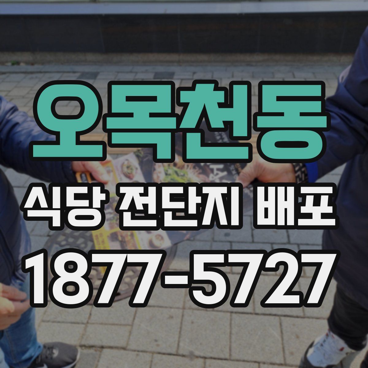 오목천동 식당 전단지 배포